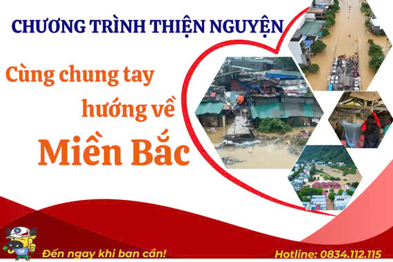 Chung tay giúp đỡ đồng bào miền Bắc đang gặp thiên tai