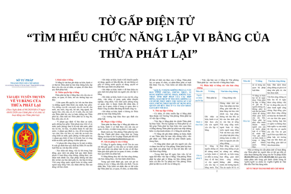 TỜ GẤP ĐIỆN TỬ “Tìm hiểu chức năng lập vi bằng của Thừa phát lại”